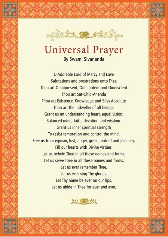 The Power of Prayer to Help the World - Sivananda Yoga Vedanta Centres